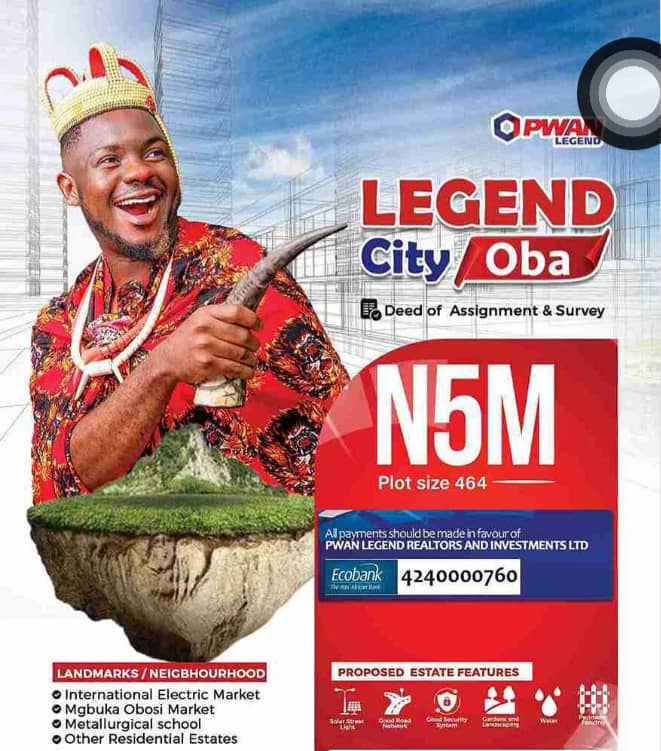 Land for Sale in Oba Anambra State – Secure Your Future in a Thriving Community!