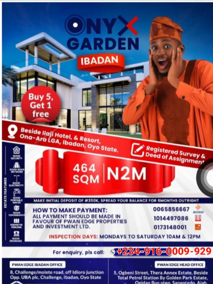 Buy Land in Ibadan Your ₦2M Gateway to Legacy & Profit at Onyx Garden