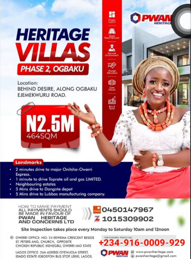 Heritage Villas Phase 2, Ogbaku – The Future of Luxury and ROI in Owerri