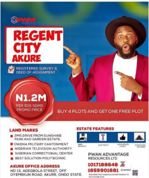 Land for Sale in Akura Ondo State