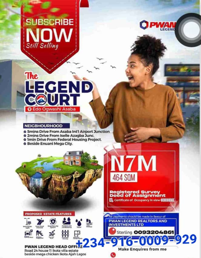 Land for Sale in Asaba, Delta State, Nigeria – Invest in Legend Court Estate, Edo-Ogwashi