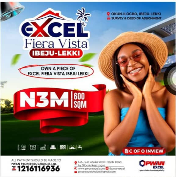 Land for Sale in Ibeju Lekki, Excel Fiera Vista - Your ₦3M Bridge to the Future!