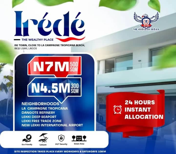 Land for Sale in Ibeju-Lekki Lagos – Secure Your Wealth at Irede Estate – The Wealth Place