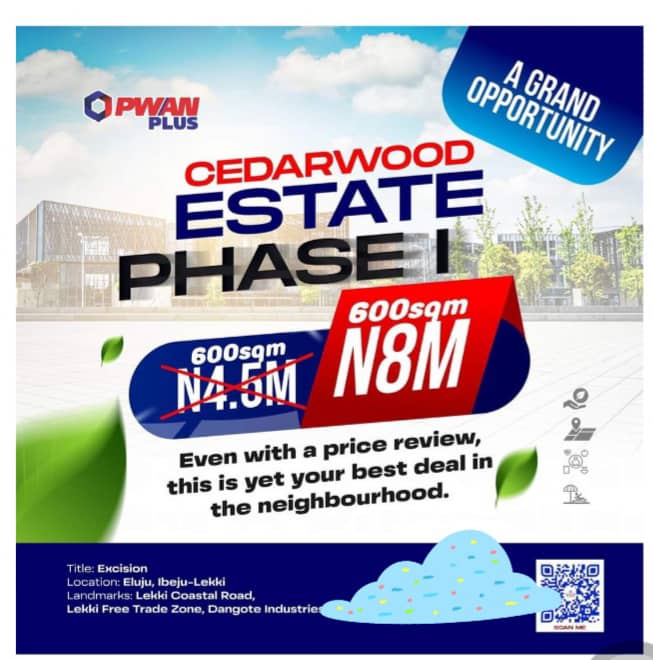 Land for Sale in Ibeju Lekki, Own a 600SQM Plot at Cedarwood Phase 1 for Just ₦8M!