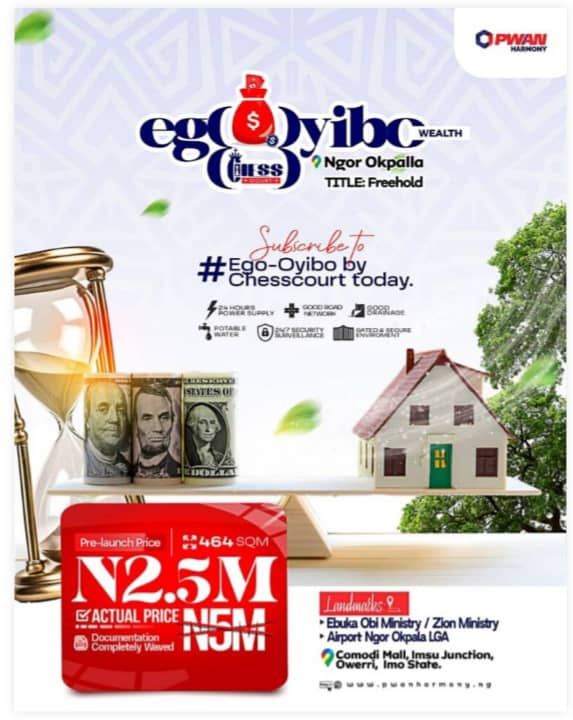 Land for Sale in Owerri Imo State PWAN Harmony Ego Oyibo