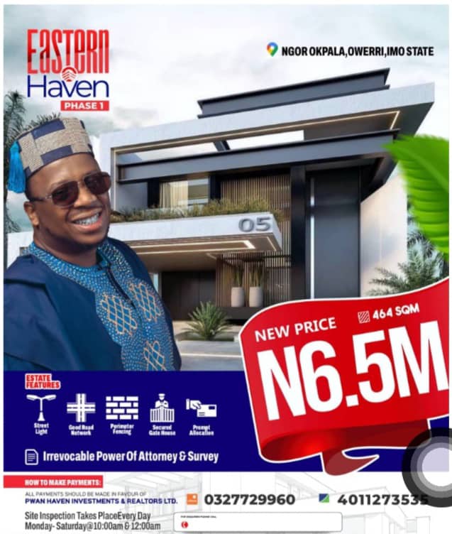 Land for Sale in Owerri Imo State, PWAN Haven, Eastern Haven Phase 1