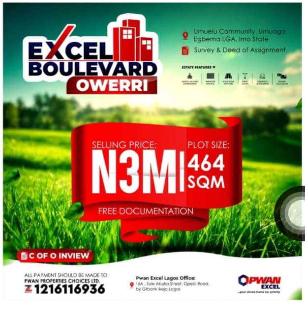 Land for Sale in Owerri Imo State, Your Gateway to Limitless Prosperity at Just N3M!