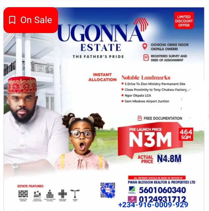Land for Sale in Owerri, PWAN Blossom, Ugonna Estate