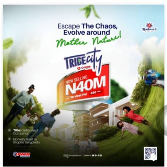 Land for Sale in Sangotedo Lagos, A Prime Investment Opportunity at Tribe City 🏠