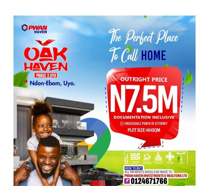 Land for Sale in Uyo Akwa Ibom State, Experience Luxury Living at Oak Haven Uyo Phase 2