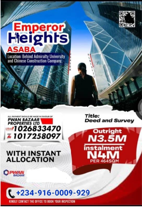 land for sale in asaba, PWAN Bazaar, Emperor Heights