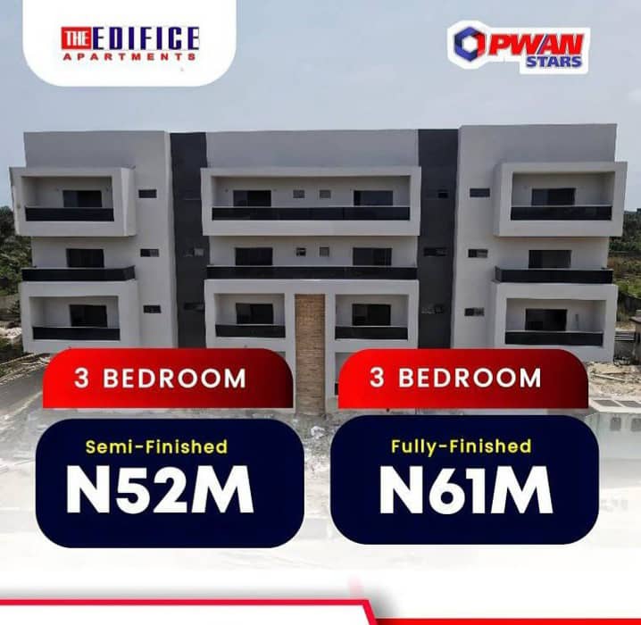 #52 Million Apartments to Buy, Discover Modern Living at The Edifice Apartments in Sangotedo, Lagos