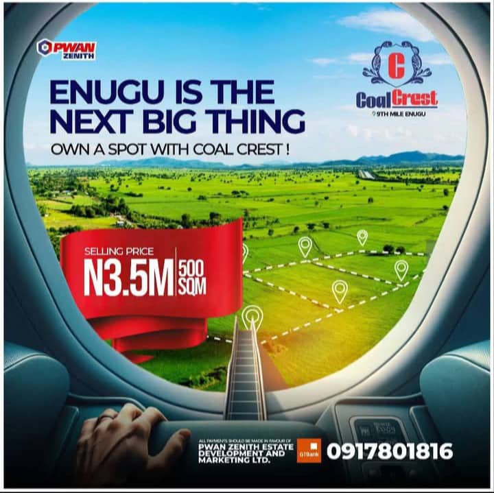 Buy Land in Enugu – Secure Your Plot at Coal Crest Estate for ₦3.5M