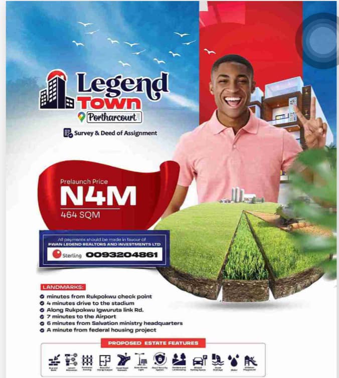 Buy Land in Port Harcourt – Invest in Legend Town, Rivers State