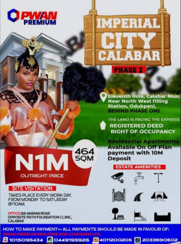 Discover the Opportunity - Prime Land for Sale in Calabar at Just 1 Million Naira for 464 SQM