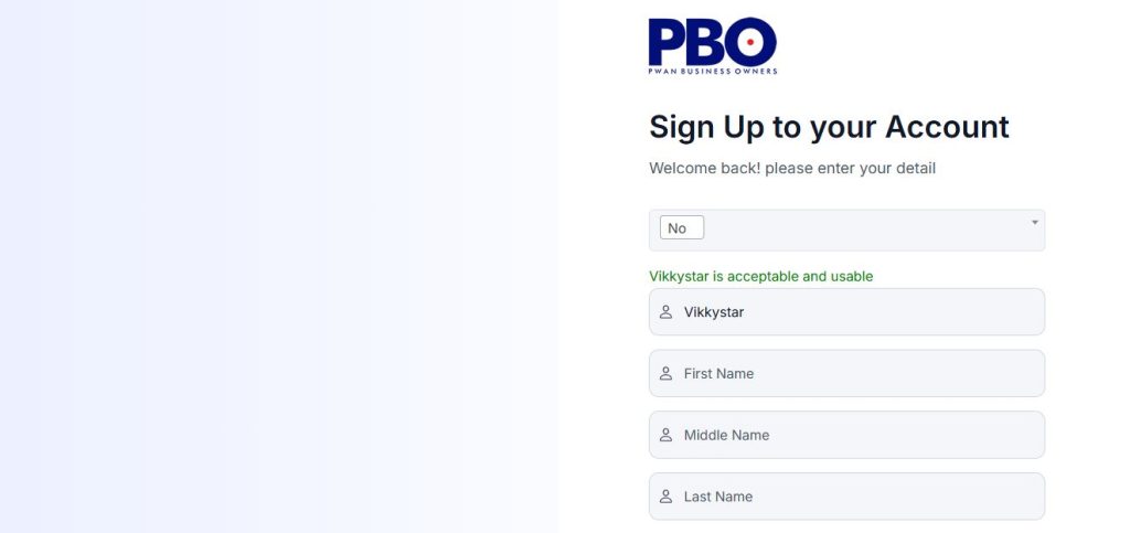 Fill PWAN PBO Form 1