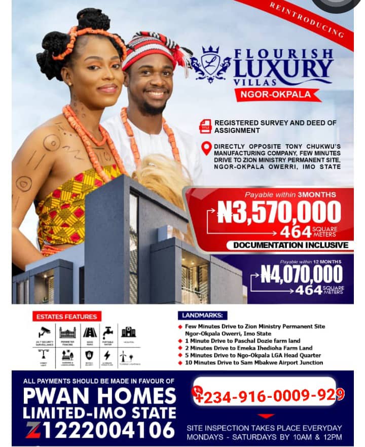 Flourish Luxury Villas, Ngo-Okpala Phase 1 – The Investment That Keeps Growing!