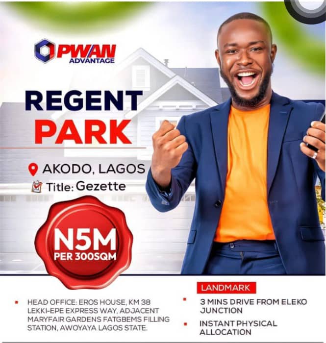 Land For Sale in Akodo Ibeju Lekki, Invest in Regent Park Akodo – Plots Starting at ₦5M