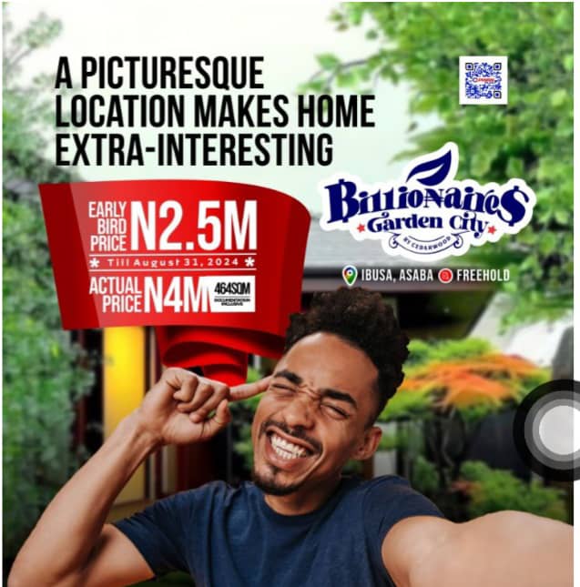 Land for Sale in Asaba, Invest in the Future at Billionaires Garden City by Cedarwood