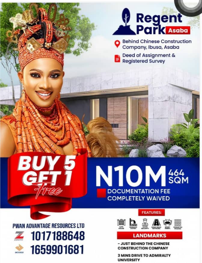 Land for Sale in Asaba – Secure Your Future at Regent Park for ₦10 Million