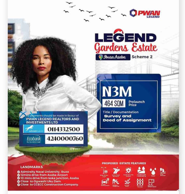 Land for Sale in Asaba – Secure Your Future with Legend Garden Estate, Ibusa