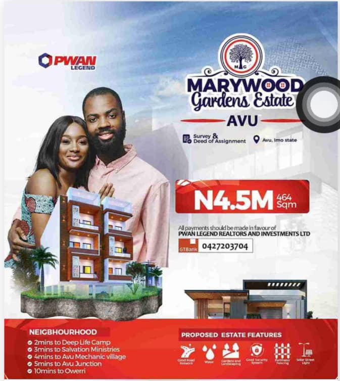 Land for Sale in Avu Owerri – Invest in Your Future with Marywood Gardens Estate!