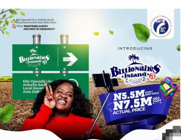 Land for Sale in Delta State - A Golden Opportunity at Billionaires Island