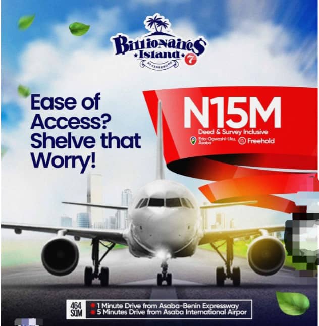 Land for Sale in Delta State - Your Dream Home Awaits at Billionaires Island