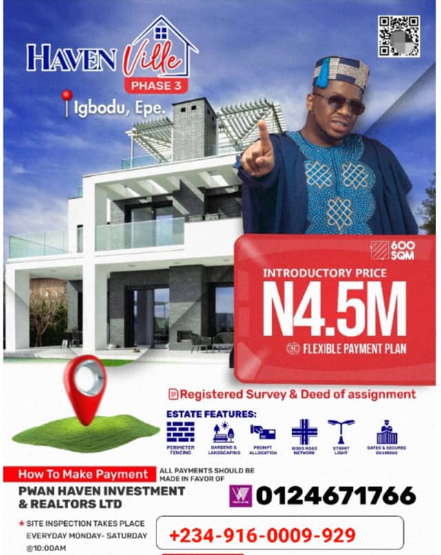 Land for Sale in Epe, Don't Miss Out on Haven Ville Phase 3!