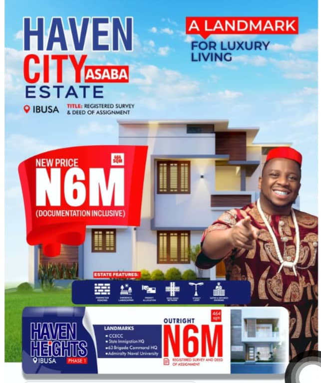 Land for Sale in Ibusa Delta State - Discover the Hidden Gem at Haven City Phase 1