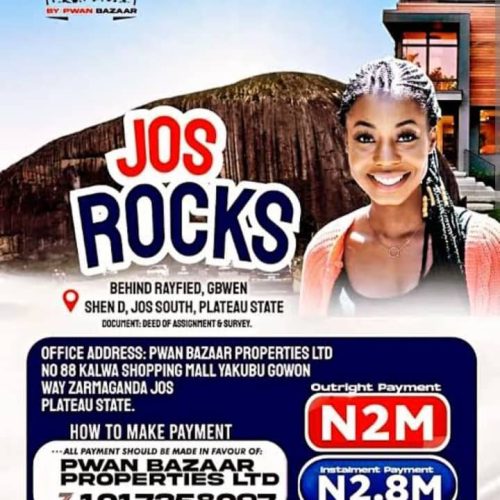 Land for Sale in Jos Plateau State - #2M, Secure Your Future in Jos Rocks Estate