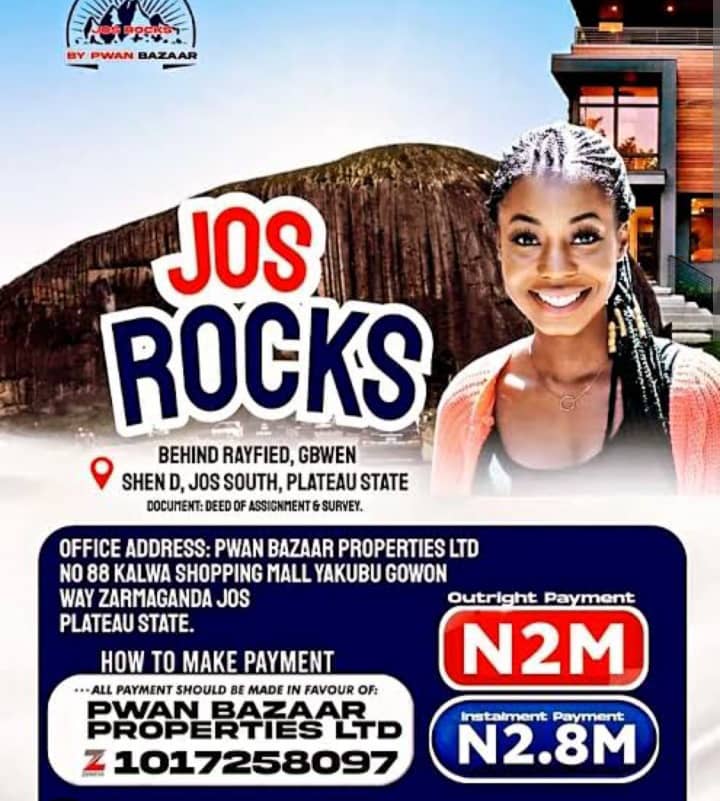 Land for Sale in Jos Plateau State - #2M, Secure Your Future in Jos Rocks Estate