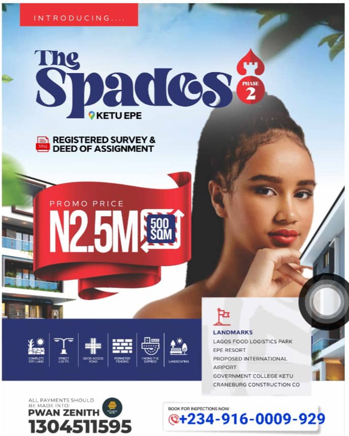 Land for Sale in Lagos – Secure Your Future with The Spade Estate in Epe