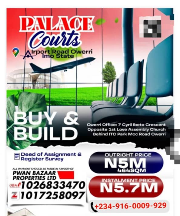 Land for Sale in Owerri Imo State - N5M Buy & Build Opportunity on Airport Road