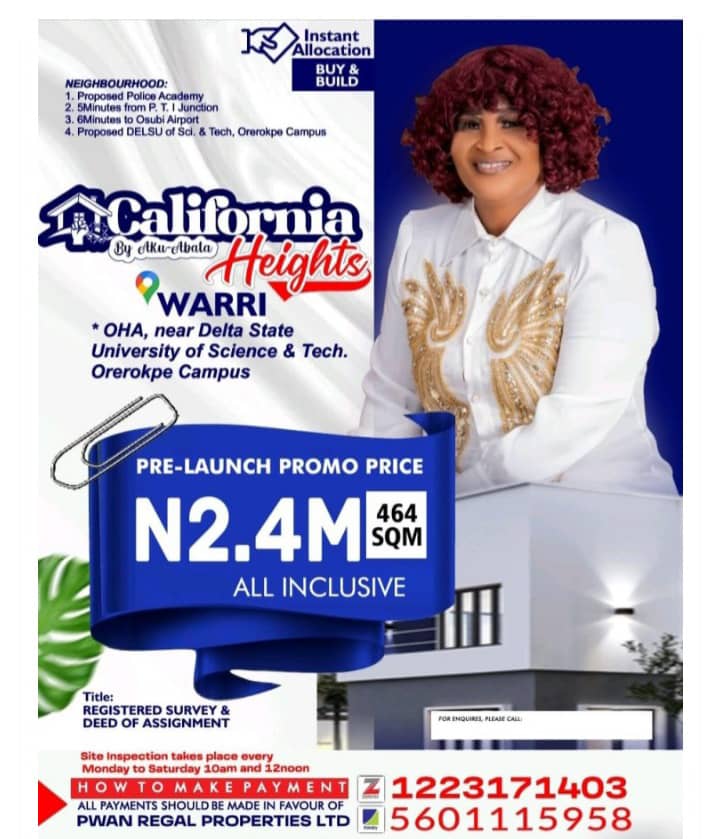 Land for Sale in Warri Delta State – A Home That Feels Like a Dream Come True!