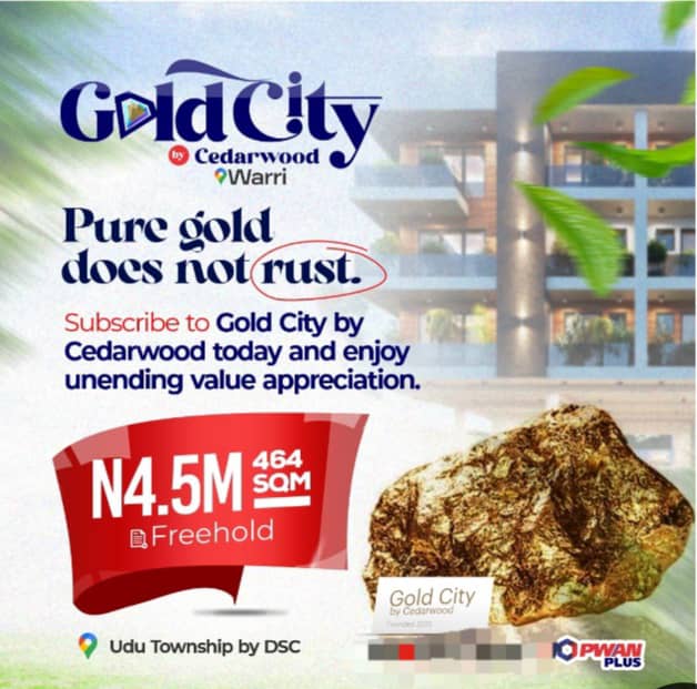 Land for Sale in Warri Delta State – Own a 464SQM Plot at Gold City by Cedarwood for Just ₦4.5M!